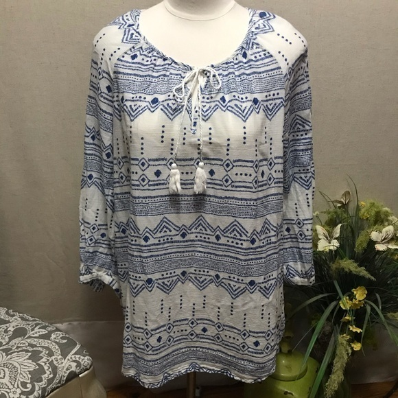 Merona‎ 3/4 Sleeve Top M - Picture 1 of 4